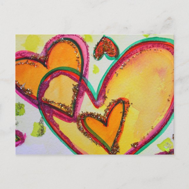 Laugh Hearts Connect Postcard Postkarte (Vorderseite)