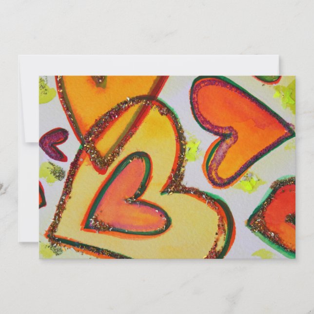 Laugh Hearts überqueren individuelle Einladung ode (Vorderseite)