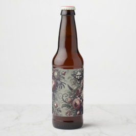 Laugh Lines - Gothic Floral Bierflaschenetikett