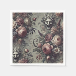 Laugh Lines - Gothic Floral Serviette