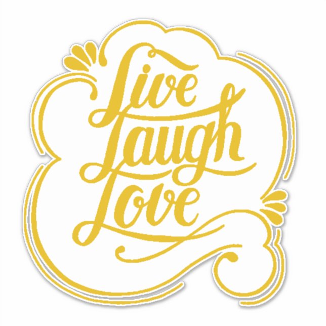 Laugh Love Aufkleber (Vorderseite)