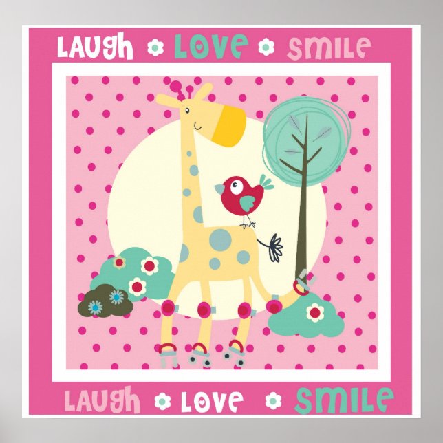 laugh, love, smile wall decor poster (Vorne)