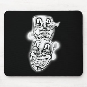 Laugh Now Cry Spater Chicano Tattoo Flash Mousepad