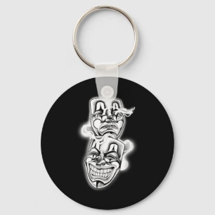 Laugh Now Cry Spater Chicano Tattoo Flash Schlüsselanhänger