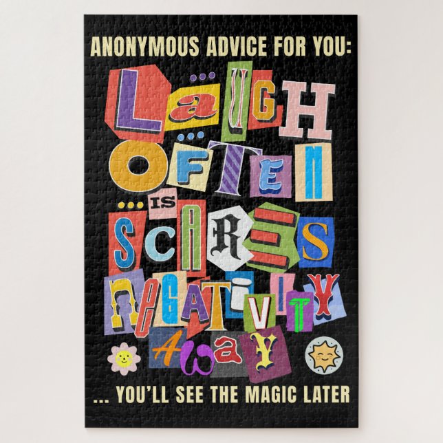 Laugh Oft - Positives Typografie Zitat Design (Vertikal)