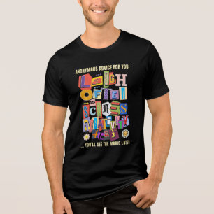 Laugh Oft - Positives Typografie Zitat Design Tri-Blend Shirt