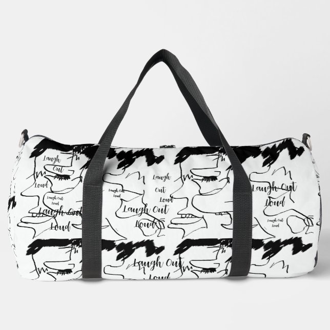 Laugh Out Loud Basketball Football Soccer Duffle Bag (Vorderseite)