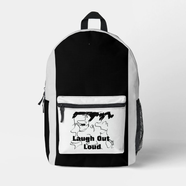 Laugh Out Loud Funny Bedruckter Rucksack (Vorderseite)