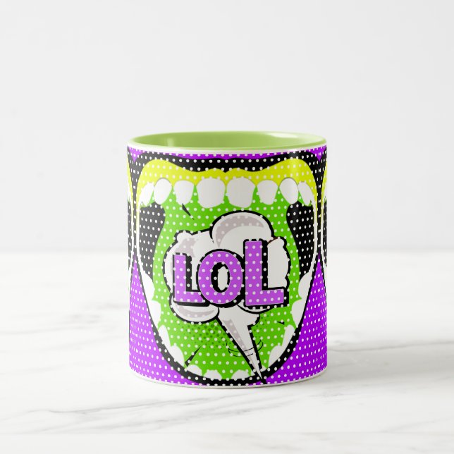 Laugh Out Loud Zweifarbige Tasse (Mittel)