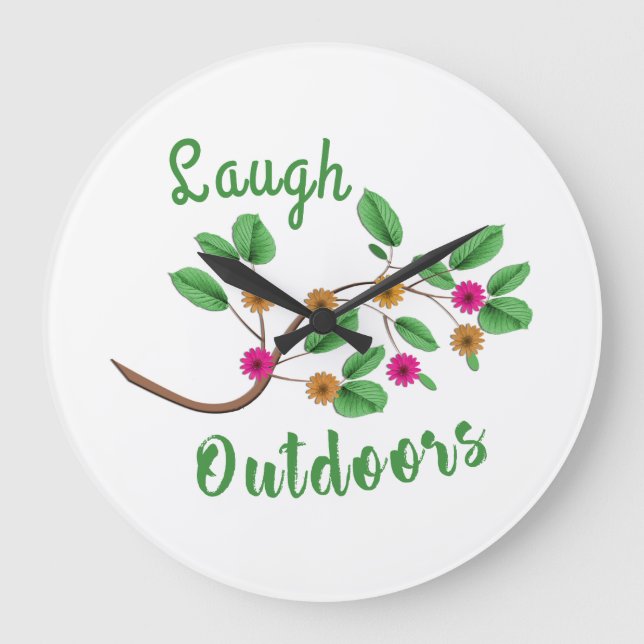 Laugh Outdoor Große Wanduhr (Vorderseite)