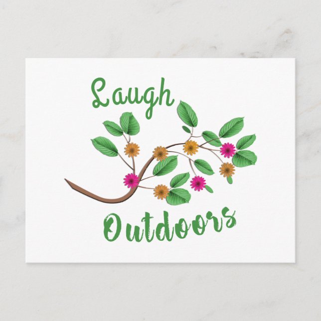 Laugh Outdoor Postkarte (Vorderseite)