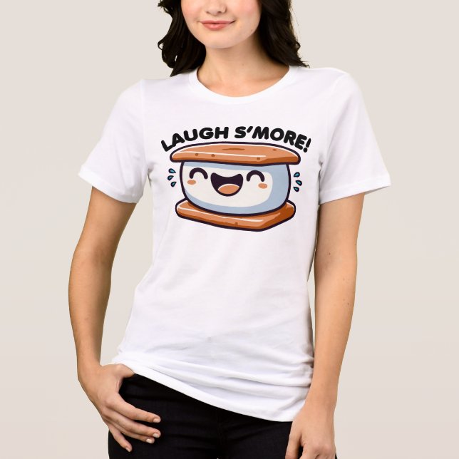 Laugh S'more Pun Tri-Blend Shirt (Vorderseite)