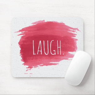 LAUGH Text auf der roten, farbigen Maus Pad Mousepad