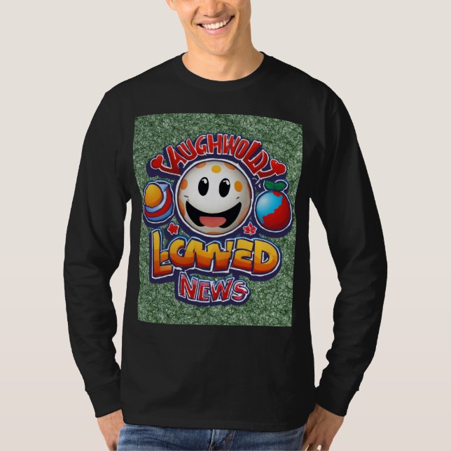Laugh World auf Öko Sketch Grass T-Shirt (Vorderseite)