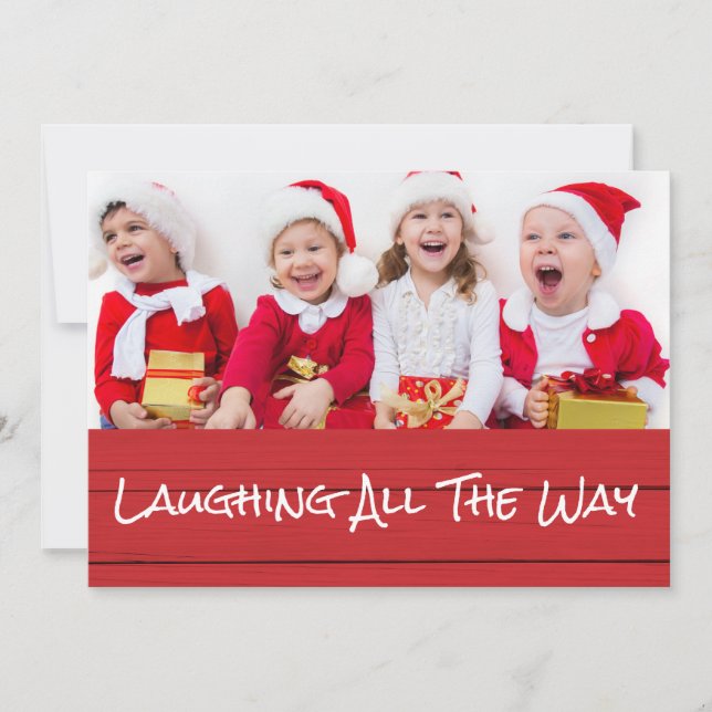 Laughing All Way Carte photo de Noël (Devant)