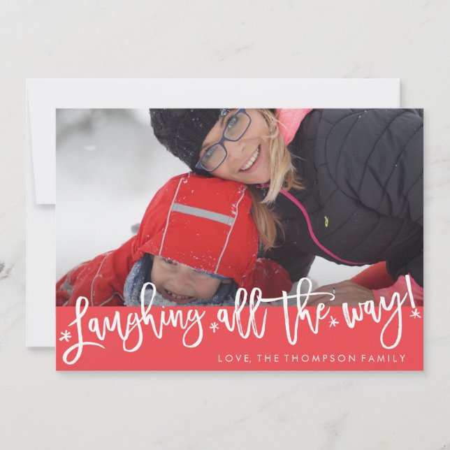 Laughing All Way Script Carte photo (Devant)