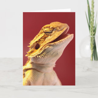 Laughing Bartded Dragon Karte