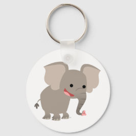 Laughing Cartoon Elephant Schlüsselanhänger