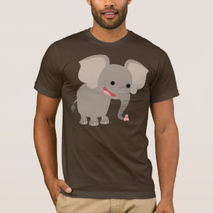 Laughing Cartoon Elephant T - Shirt