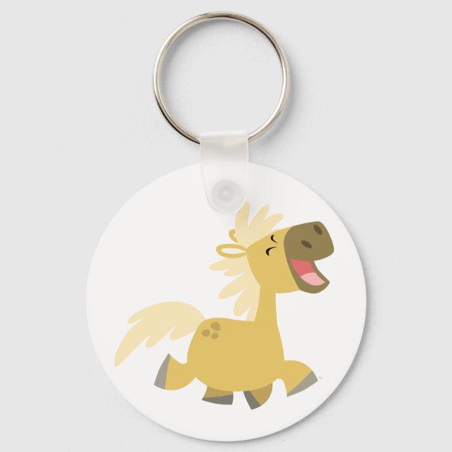 Laughing Cartoon Pony Schlüsselanhänger (Vorderseite)