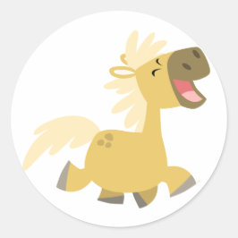 Laughing Cartoon Pony Sticker