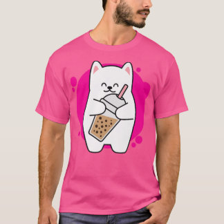 Laughing Cat Neko Kawaii Boba Tee im Anime Style 1