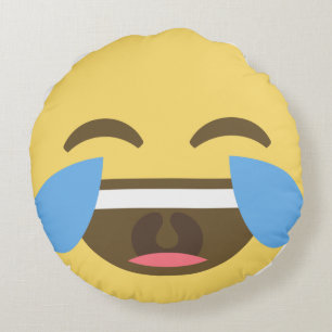 Laughing Emoji Pillow Rundes Kissen