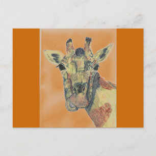 Laughing Giraffe Postkarte