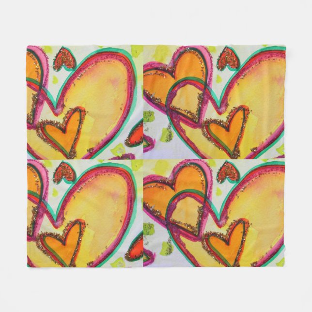 Laughing Hearts verbinden Fleece-Kehle-Knöchel Fleecedecke (Vorderseite (Horizontal))