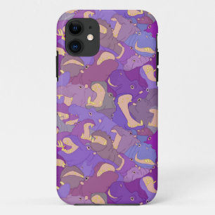 Laughing Hippos - purple Case-Mate iPhone Hülle