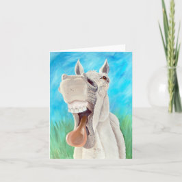Laughing Horse Folded Card Dankeskarte