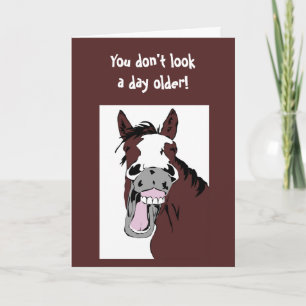 Laughing Horse "Over the Hill" Birthday Humor Karte
