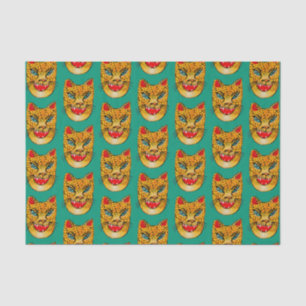 Laughing Jaguar Watercolor Muster Tissue Paper Seidenpapier