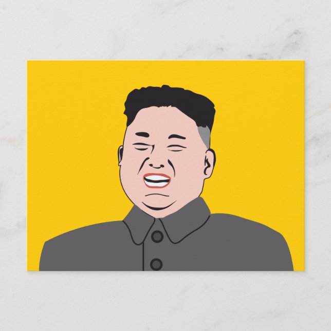 Laughing Kim Jon-un Postkarte (Vorderseite)