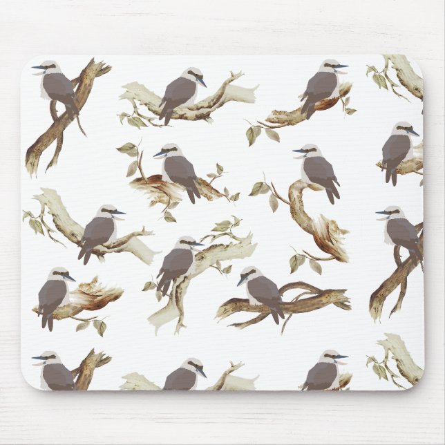 Laughing Kookaburra Australian Bird Eucalyptus Mousepad (Vorne)