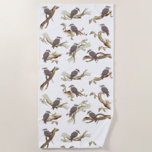Laughing Kookaburra Australian Bird Eucalyptus Strandtuch