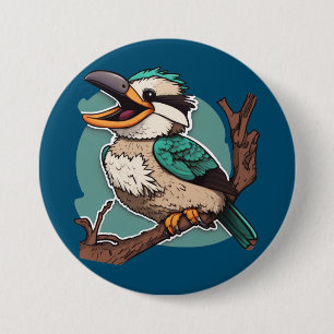 Laughing Kookaburra Button