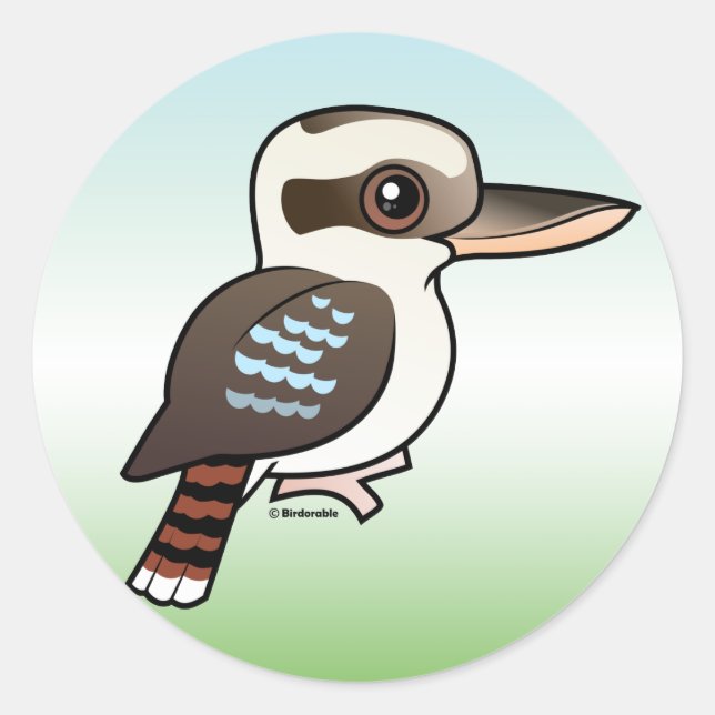 Laughing Kookaburra Runder Aufkleber (Vorderseite)