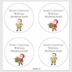 Laughing Santa Claus Custom-Cut Vinyl Sticker