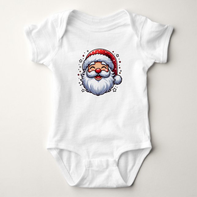 Laughing Santa Clause Baby Strampler (Vorderseite)