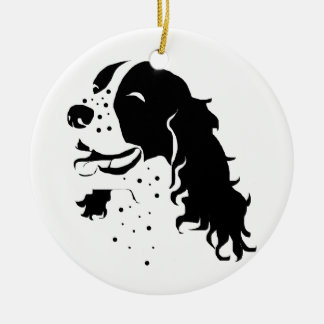 Laughing Spaniel Keramikornament