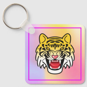 Laughing Tiger Face Artwork-21876 Schlüsselanhänger