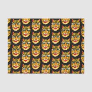 Laughing Tiger Wasserfarbe Muster Gewebe Papier