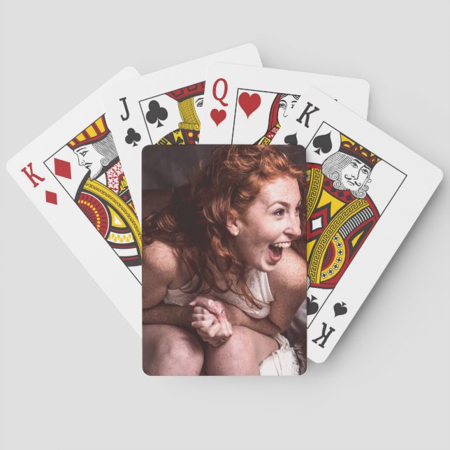 Laughing Young Actress Spielkarten (Rückseite)