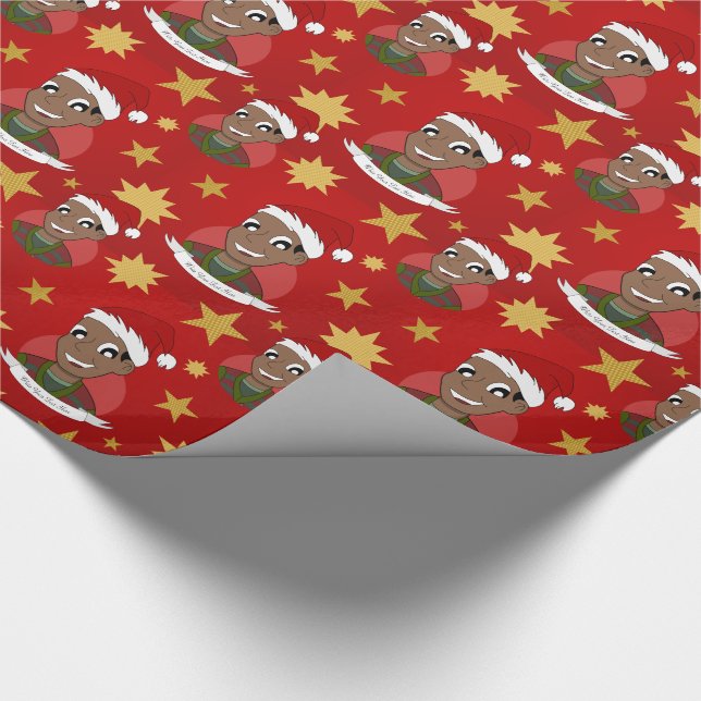 Laughman Weihnachts-Cartoon Geschenkpapier (Ecke)