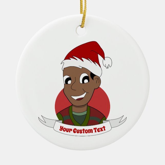Laughman Weihnachts-Cartoon Keramik Ornament (Vorne)