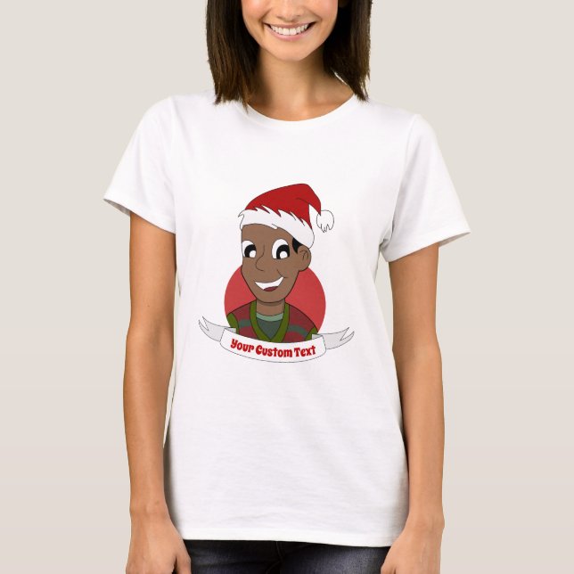 Laughman Weihnachts-Cartoon T-Shirt (Vorderseite)