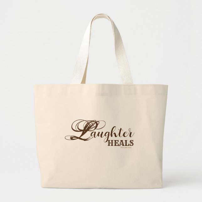 Laughter Heals Tote Bag Jumbo Stoffbeutel (Vorne)