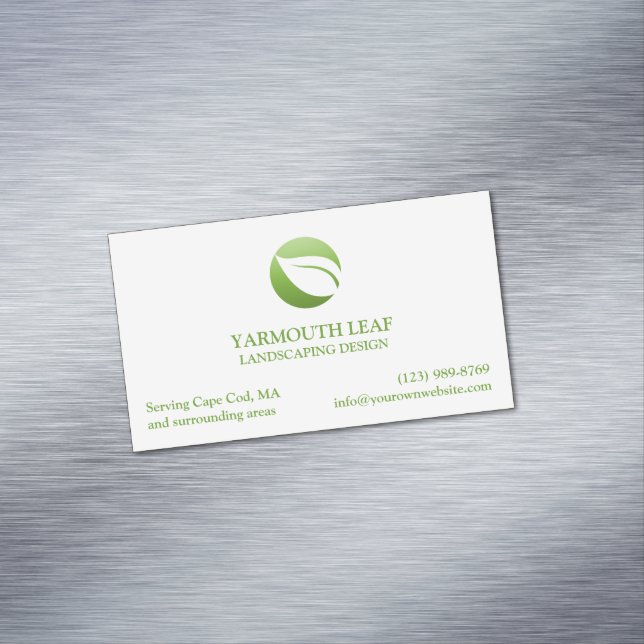 Laune Care Leaf Logo Magnetische Visitenkarte (Beispiel)