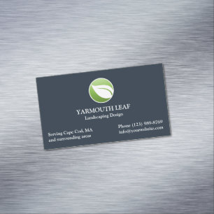 Laune Care Leaf Logo Magnetische Visitenkarte